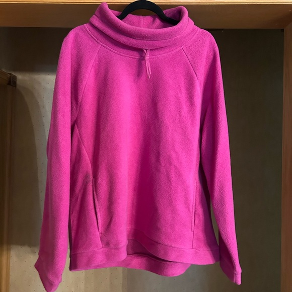Reebok Sweaters - Reebok Women's Vibrant Pink Fleese Cowl Neck Sweater- so cozy!!